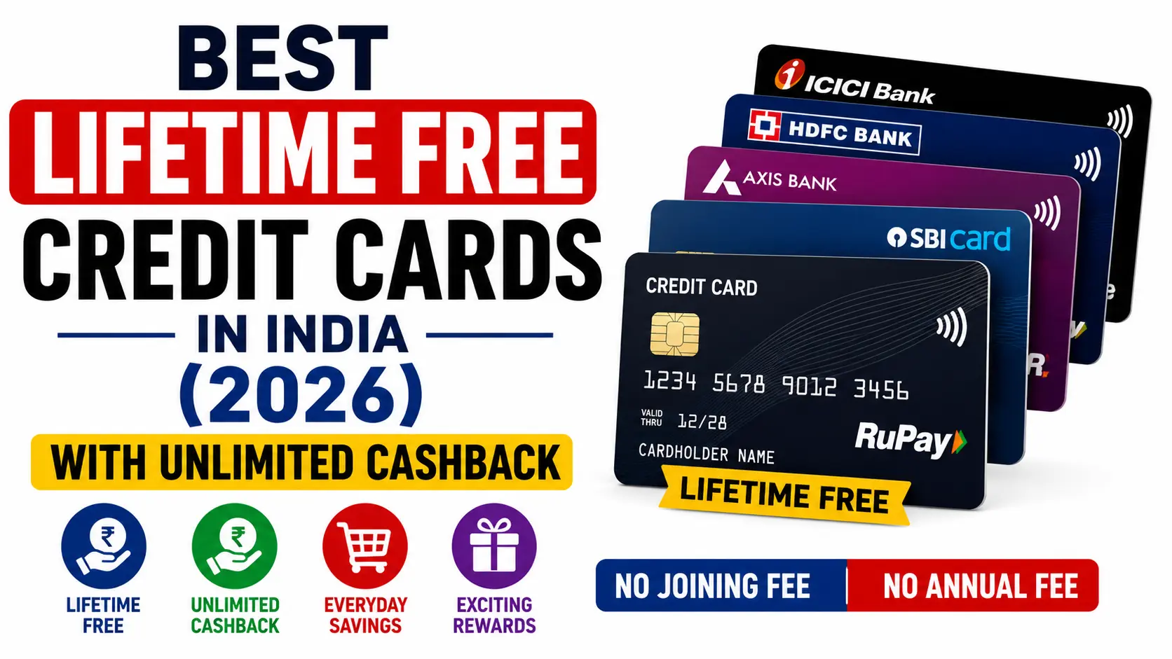 Best Lifetime Free Credit Cards in India 2026